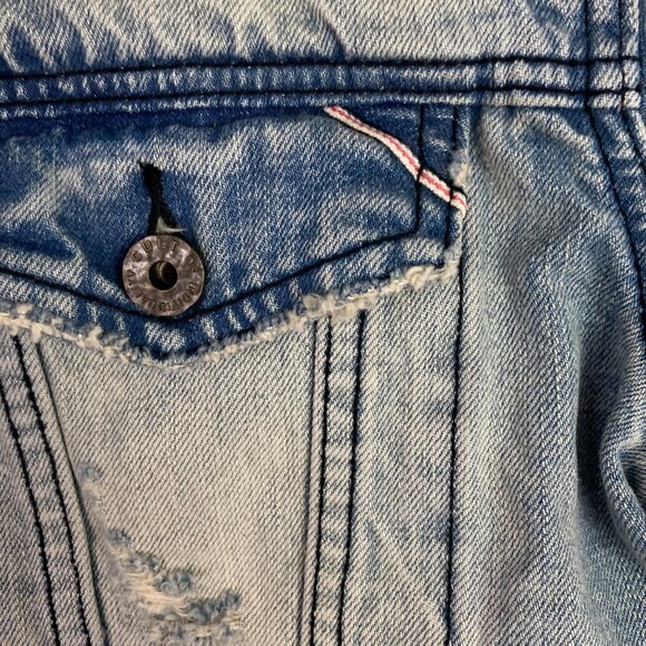Cult of Individuality Denim Jean Jacket Men's Medium Blue Cotton - Picture 3 of 16